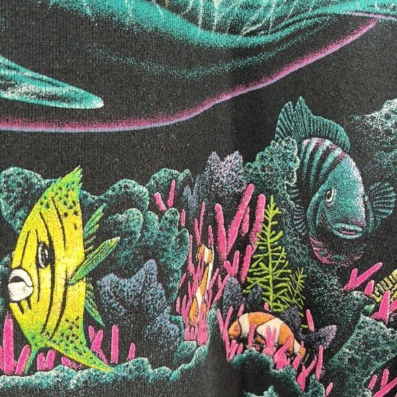 🐠 True Vintage 1992 HABITAT “Complete Wraparound Graphics” Crewneck Sweatshirt - Picture 8 of 10